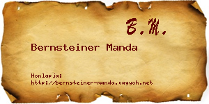 Bernsteiner Manda névjegykártya